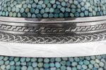 Firoozeh Koobi Turquoise On Silver Candy Jar - Image 4