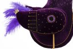 Handmade Purple Velvet Bird - Image 3