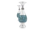 Firoozeh Koobi Turquoise On Silver Vase - Image 4
