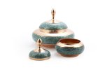 Turquoise Inlaying Or Firoozeh Koobi Candy Pot - Image 3