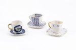Gold Handle Evil Eye Ceramic Tea Cup & Saucer - Image 2