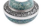 Firoozeh Koobi Turquoise On Silver Sugar Bowl - Image 5