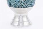 Firoozeh Koobi Turquoise On Silver Vase - Image 3
