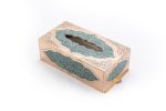 Turquoise Inlaying Or Firoozeh Koobi Tissue Box - Image 2