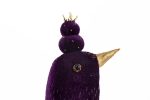 Handmade Purple Velvet Bird - Image 2