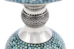 Firoozeh Koobi Turquoise On Silver Candy Jar - Image 4