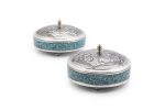 Firoozeh Koobi Turquoise On Silver Sugar Bowl - Image 4