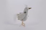 Handmade White Velvet Bird - Image 2