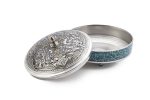 Firoozeh Koobi Turquoise On Silver Sugar Bowl - Image 2