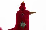 Handmade Red Velvet Bird - Image 2