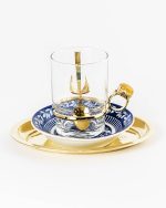 Bride"Aaros" Glass Teacup & Saucer Set - Image 2