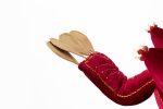 Handmade Large Red Velvet Bird - Image 3