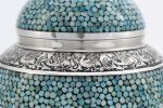Firoozeh Koobi Turquoise On Silver Sugar Bowl - Image 2