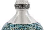 Firoozeh Koobi Turquoise On Silver Candy Jar - Image 5