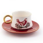 Bird Painted Cup And Saucer