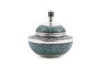 Firoozeh Koobi Turquoise On Silver Sugar Bowl