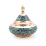 Turquoise Inlaying Or Firoozeh Koobi Candy Pot
