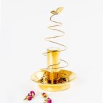 Flower & Butterfly Brass Candle Holder