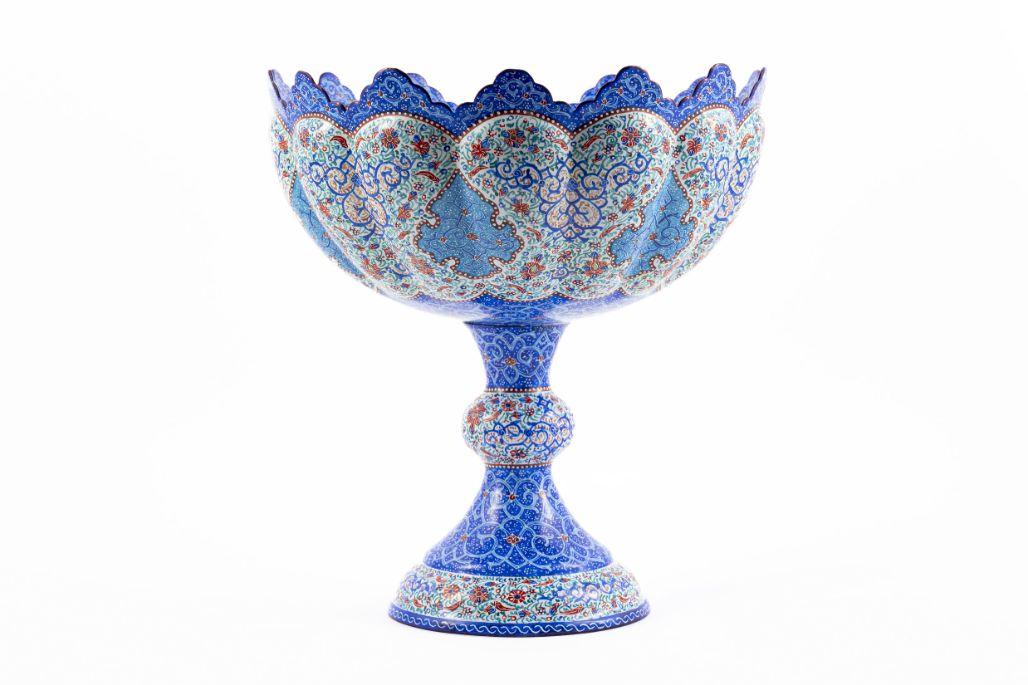 Decorative Minakari Stand Bowl - Featured Image Decorative Minakari Stand Bowl - Image 1