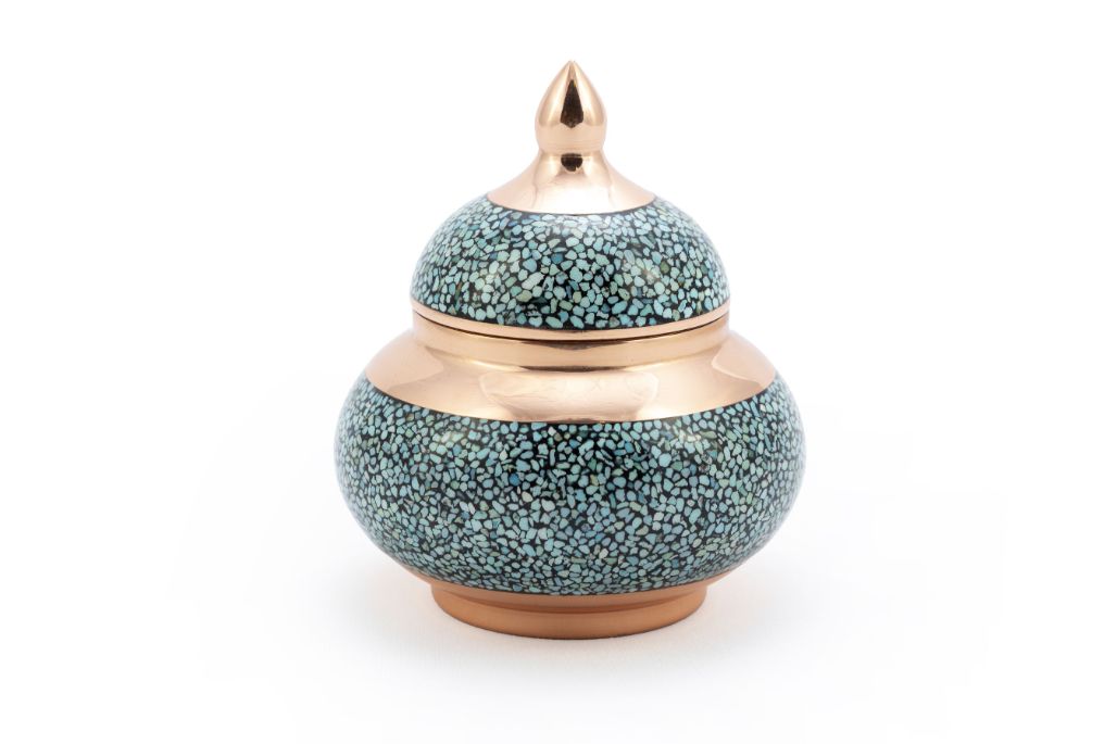 Turquoise Inlaying Sugar/Candy Pot - Featured Image Turquoise Inlaying Sugar/Candy Pot - Image 1