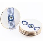 Set of 6 Ceramic Evil Eye Plate