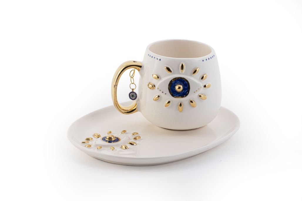 Evil Eye Mug Set - Featured Image Evil Eye Ceramic Mug Set - Image 1