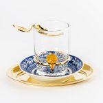 Bride"Aaros" Glass Teacup & Saucer Set