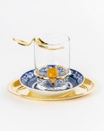 Bride"Aaros" Glass Teacup & Saucer Set