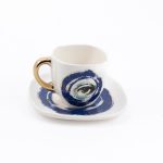 Eye Design Ceramic Tea Cup & Saucer