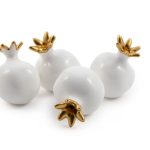 White Small Ceramic Pomegranate