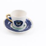 Eye Design Ceramic Coffee Cup & Saucer