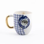 Evil Eye Ceramic Golden Mug