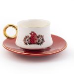 Canary Painted Cup And Saucer