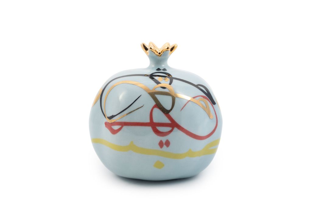 Ceramic Gold Painted Pomegranate - Featured Image Ceramic Gold Painted Pomegranate - Image 1