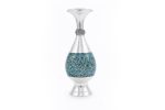 Firoozeh Koobi Turquoise On Silver Vase