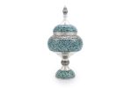 Firoozeh Koobi Turquoise On Silver Candy Jar