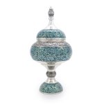 Firoozeh Koobi Turquoise On Silver Candy Jar