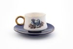 Flying Bird Painted Cup And Saucer