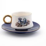 Flying Bird Painted Cup And Saucer