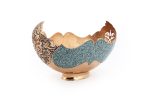 Firoozeh Koobi Or Turquoise Inlaying Kashkol And Tray Set - Image 2