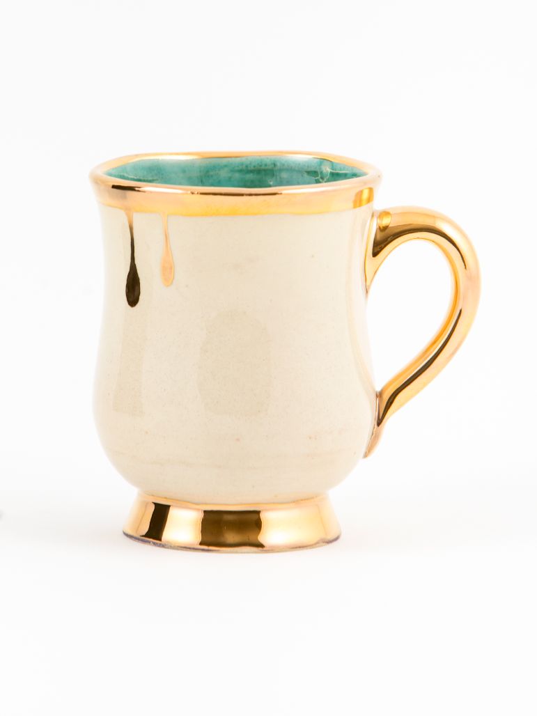 Golden Rimmed Ceramic Mug – Featured Image Golden Rimmed Ceramic Mug - Image 1