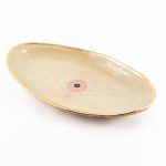 Oval Ceramic Platter Evil Eye