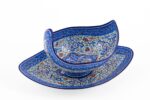 Minakari Plate And Boat Shaped Bowl
