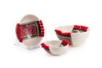 Handmade Ceramic Bowl Set – Kilim Design