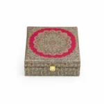 Luxury Nuts Gift Box Dubai Red Silk Design 22×22 cm