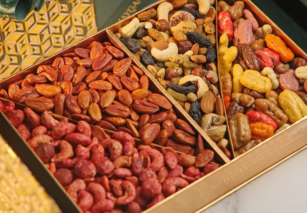 Premium nuts and dried fruits gift selection in Dubai